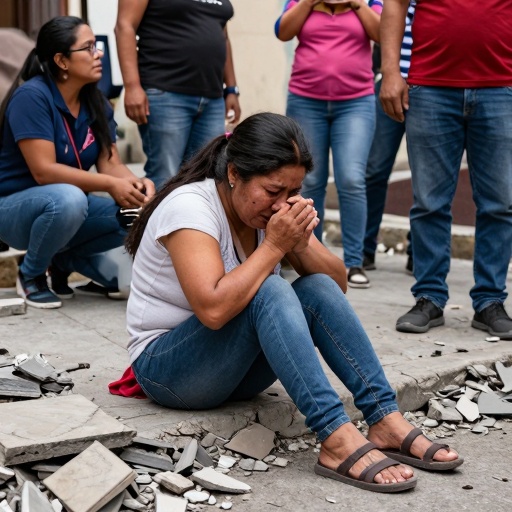 Lucecita Ceballos llora al hablar del terremoto que sacudió a su familia